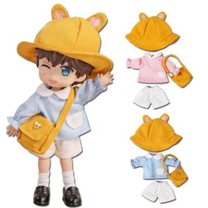 WPOT Kindergarten Ob11 Doll Clothes Fisherman Hat Rabbit Bear Ears Obitsu11 School Uniform Doll Accessories Casual Wear BJD Doll Outfit Molly GSC YMY