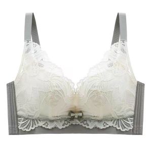 Maniyun Push Up Lace Latex Bra Women Plus Size BCDE Breathable Bra Non-wired Gathered Thin Bra Adjustment Lingerie