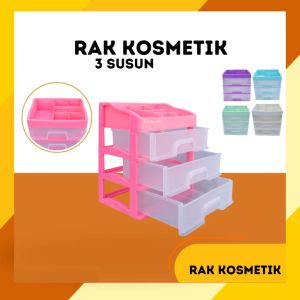 RAK KOSMETIK UNTUK MENYIMPAN MAKE UP DAN SKINCARE | RAK KOSMETIK 3 LACI