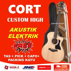 Gitar Cort Akustik Elektrik Cutway Custom High Quality Premium Tunner Eq 7545 R