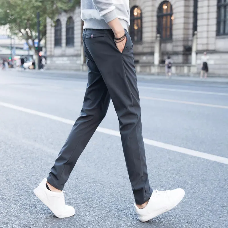 Man Comfortable Plain Pantalon Uniform Pants Men Casual Feet Stretch  Straight Trousers for Male Business Trousers