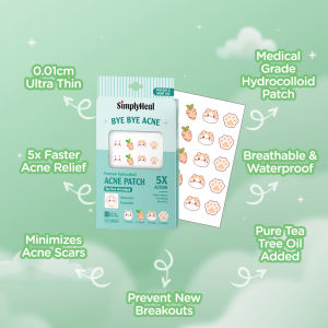 SimplyHeal Best Seller Day & Night Premium Hydrocolloid Acne Patch 16s/20s/40s