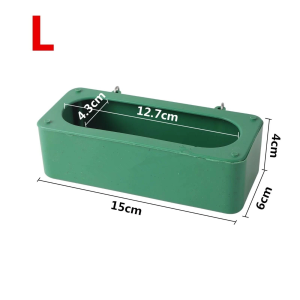 Hanging Cage Plastic Square Cup with Hook / Parrot Pigeon Bird Food Water Drinking Feeder Bowl Tray Mangkuk Burung