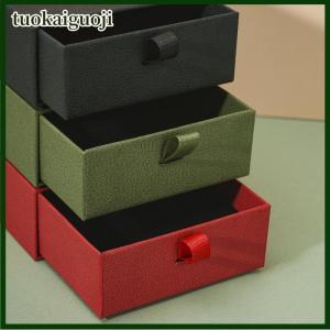 tuokaiguoji Đồ trang sức ngăn kéo tổ chức Hộp Vòng bông tai vòng đeo tay vòng cổ mặt dây chuyền portabl lưu trữ giấy trường hợp đồ trang sức bao bì hiển thị
