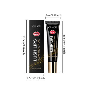 OUHOE Nourishing & Volumizing Lip Oil – Moisturizing Lip Care Reduces Lip Lines Non-Sticky High-Gloss Finish