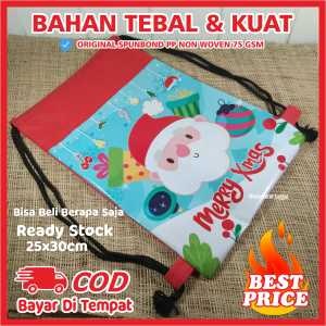Tas Natal Sekolah Minggu Serut Backpack Unik Tas Souvenir Ulang Tahun Anak anak natal goodie bag Murah (isi 10pcs)