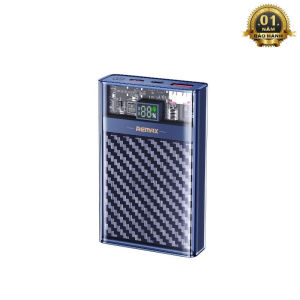 Pin dự phòng sạc nhanh mini Remax RPP-551 10000mah trong suốt vân sợi carbon - hỗ trợ QC 22.5W và PD 20W (xanh) phụ kiện sỉ 1986