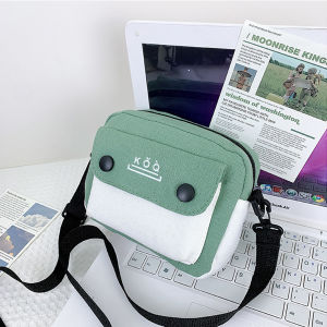 Student Shoulder Small Square Bag Women Canvas Bag Japanese Style Messenger Sling Bags