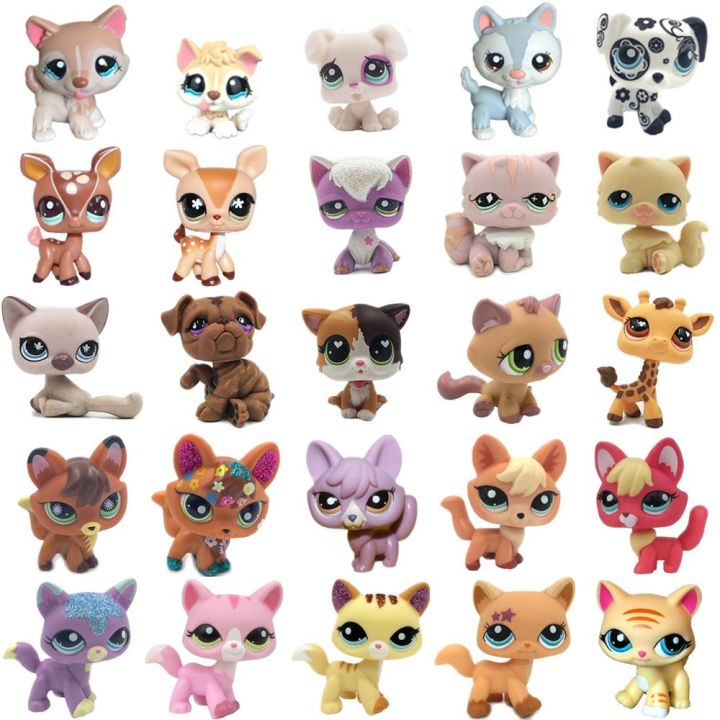 LPS CAT rare Littlest pet shop cute toys standing short hair cat original kitten husky puppy dog fox animal old bobble head toys Lazada Singapore