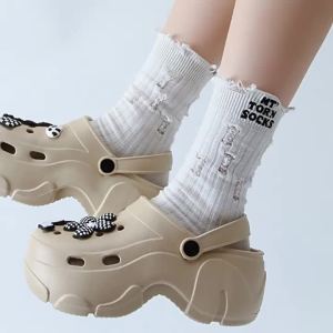 [Free Shipping] Trendy Outdoor Sandals Stylish Breathable Cool Casual Closed-Toe Shoes For Nurses Cute High-Heeled Clogs