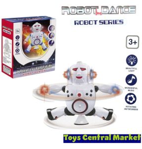 Mainan robot dance with music mainan anak robot joget menari dan berputar dengan lampu dan musik