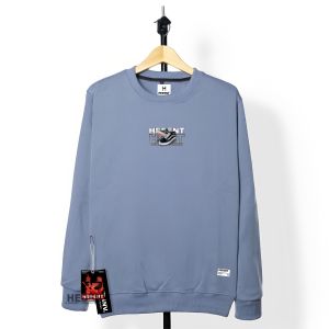 Hedent inv. Sweater Cream Crewneck Oblong Cowok Distro Lengan Panjang Motif Sablon Keren Simple Aesthetic Korean Style Warna Hitam Denim Sage Green Bahan Fleece Lembut Tebal Katun Premium