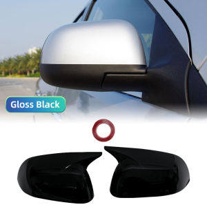 Nissan Almera N17 2008‑2018 2pcs Sticking Exterior Trim Glossy Black Carbon Fiber Car Side Mirror Protective Garnish