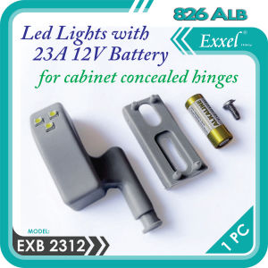 Led Lights for Cabinet Concealed Hinges with 23A 12V Battery - White Lights
