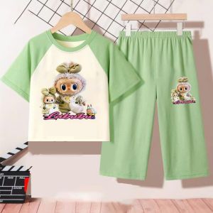 ComBo 4 Bộ Cho Bé Gái Quần Dài Ống Xuông In Hình 5D LaBuBu .10.55kg