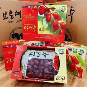 [HÀNG CHÍNH HÃNG] Táo đỏ Hàn Quốc sấy khô Loại 1 (Tặng kèm túi) Hàng đủ cân