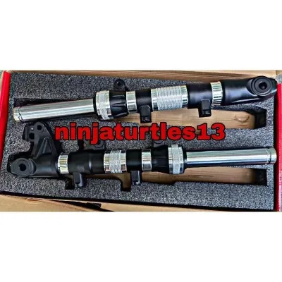 JRP FRONT FORK CNC LAY LOWERED 1.5 INCI Y15ZR LC135 SRL115 WAVE125 EX5 RXS150 RXZ RS150 EGO DREAM Y125 KILANG THAILAND