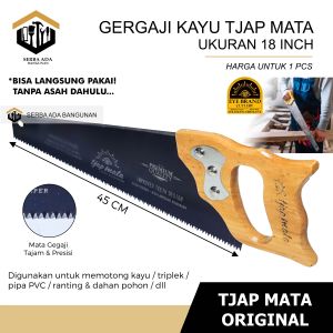 GERGAJI GAGANG KAYU BAGUS JAP MATA 18” MURAH KUAT TAJAM-1pcs