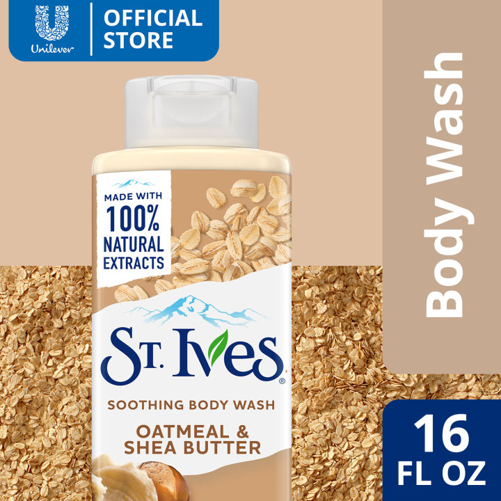 St. Ives Oatmeal & Shea Butter Soothing Body Wash Made With 100