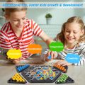 Chain Triangle Chess Game, Triggle Board Game, Funny Triggle Rubber Band Game for Family Night, Family Games Nteractive Game for Kids and Adults, 2 to 4 Players. 