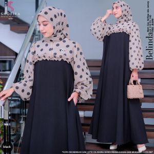 DRESS WANITA Cey Airflow Mix Ceurty Busui Fit to XL Belinda Dress FREE JILBAB