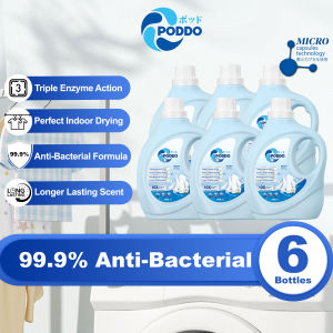 [BUNDLE of 6] PODDO Bio-Enzyme 99.9% Anti-Bacterial Laundry Detergent 2L Carton Deal