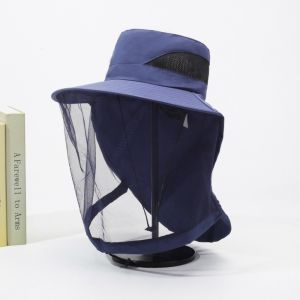 INVADER Mesh Bucket Hat Anti Bee Net Insect Proof Cap Anti Mosquito Insect Mosquito Hat Outdoor