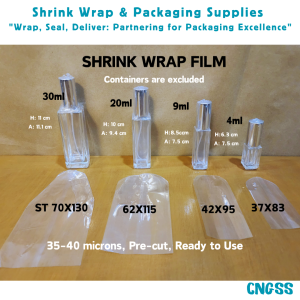 200pcs Shrink Wrap Film Plastic Packaging Shrinkable Sealer Tape for Glass Bottle Container