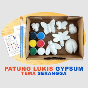 Tema Serangga Mainan Edukasi Anak DIY Painting Gypsum Kit Mewarnai Patung Lukis Gypsum Toys