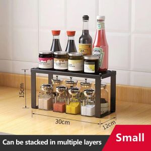 Kitchen Organizers Stainless Steel Microwave Rack Adjustable Length Expandable Multifunctional Shelf Storage Kitchen Rack COD
