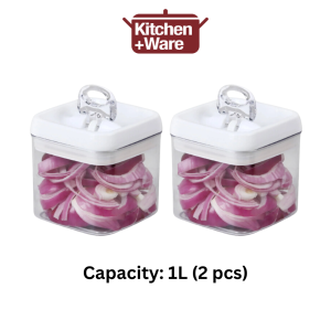 Felli Flip Square Tite Storage Container [0.5L/ 0.8L/ 1L/ 1.7L] / Air Tight Seal Food Storage Container / Kitchen Organization