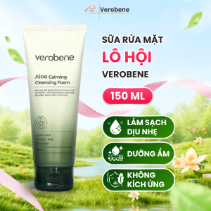 Sữa Rửa Mặt Lô Hội Verobene Aloe Cleansing Foam Làm Sạch Dịu Nhẹ Dưỡng Ẩm Không Kích Ứng 150ml