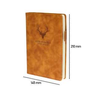 COD Tlevino Buku Catatan Harian Notebook Diary Jurnal Cover Kulit A5 Warna Biru Tua Coklat Hitam CW5025 / Buku Catatan Kerja Cover Kulit Tebal Kertas A5 180 Lembar