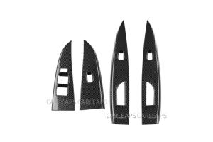 Carleaps Perodua myvi lagi best icon 2011-2017 car window door Switch panel frame cover accessories carbon fiber
