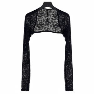MAKERVY Lace Mesh Women Sunshade Sleeves Ice Silk Hollow Out One Shoulder Sleeves Fashion Thin Sleeves Cover Ups Cycling