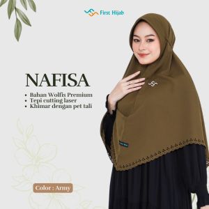HIJAB/JILBAB/BERGO/KERUDUNG INSTANT SYARI CUTTING LASER NAFISA