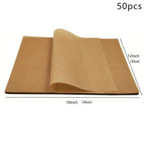 MLADEN Non Stick Square Paper Baking Parchment Cake Liner Oven Bake Grease Proof Paper Kertas Loyang 50/100pcs