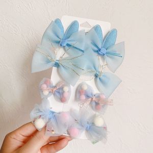 8Pcs Korea Bowknot Hairpin Set Headdress Hair Accessories for Girls