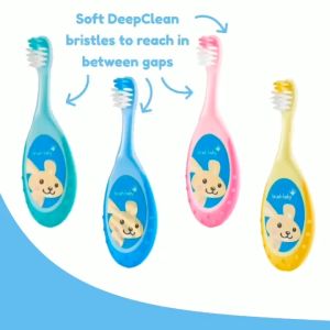 BrushBaby FlossBrush (0-3 Years) (2 Packs) - Saver Pack Starter Toothbrush