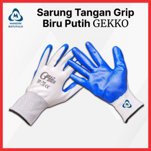 Sarung Tangan Kerja Gekko Grip Nitril Anti Slip - Pelindung Tangan Kuat dan Nyaman - Proyek safety