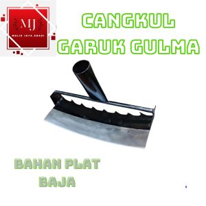 Cangkul pembersih gulma dan penyiangan rumput liar dengan gagang pipa besi panjang 85cm