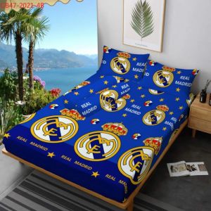 SPREI SET SINGLE MOTIF BOLA REAL MADRID/SPREI DISPERSE HOME MADE HALUS TERLARIS