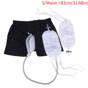 Silicone Reusable Male Urinal Bag Urine Bag Silicone Urine Funnel Pee Holder Collector With Catheter For Old Men Hygiene
