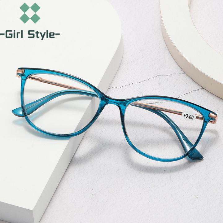GS Fashion Cat Eye Glasses for Women Reading Glass Anti Radiation