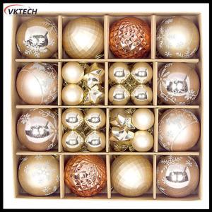 【Vktech】 44Pcs Xmas Balls Decoration Xmas Decorative Hanging Ornaments Christmas Hanging Balls for Christmas Tree Decorations 【1-3 days Delivery】