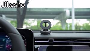 Jikasho Vacuum Magnetic Car Phone Holder for Magsafe Hands-Free 360 ° Adjustable Suction Cup Phone Mount for Car/Gym/Mirror/Smooth Surface Compatible with iPhone & Android (Black)
