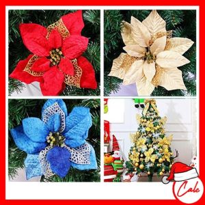 24PCS15CM Christmas Decorations Flower 6 COLOR 【100 High Quality】2023