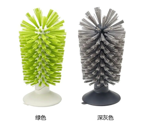 Glass Cup Brush with Suction Cup For Kitchen Cleaning or For Aquatic Tortoise Shell Cleaning Tool