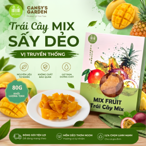 Hộp 80gr - Trái Cây Sấy Dẻo Mix 3 Loại/ Soft Dried Mix 3 type (5% sugar)