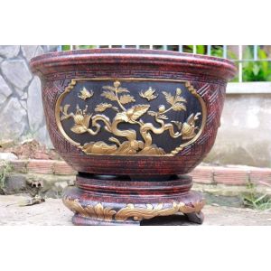 Khuôn đúc chậu cảnh tròn 50 và chân đôn (khuôn ABS có lòng trong đầy đủ)
